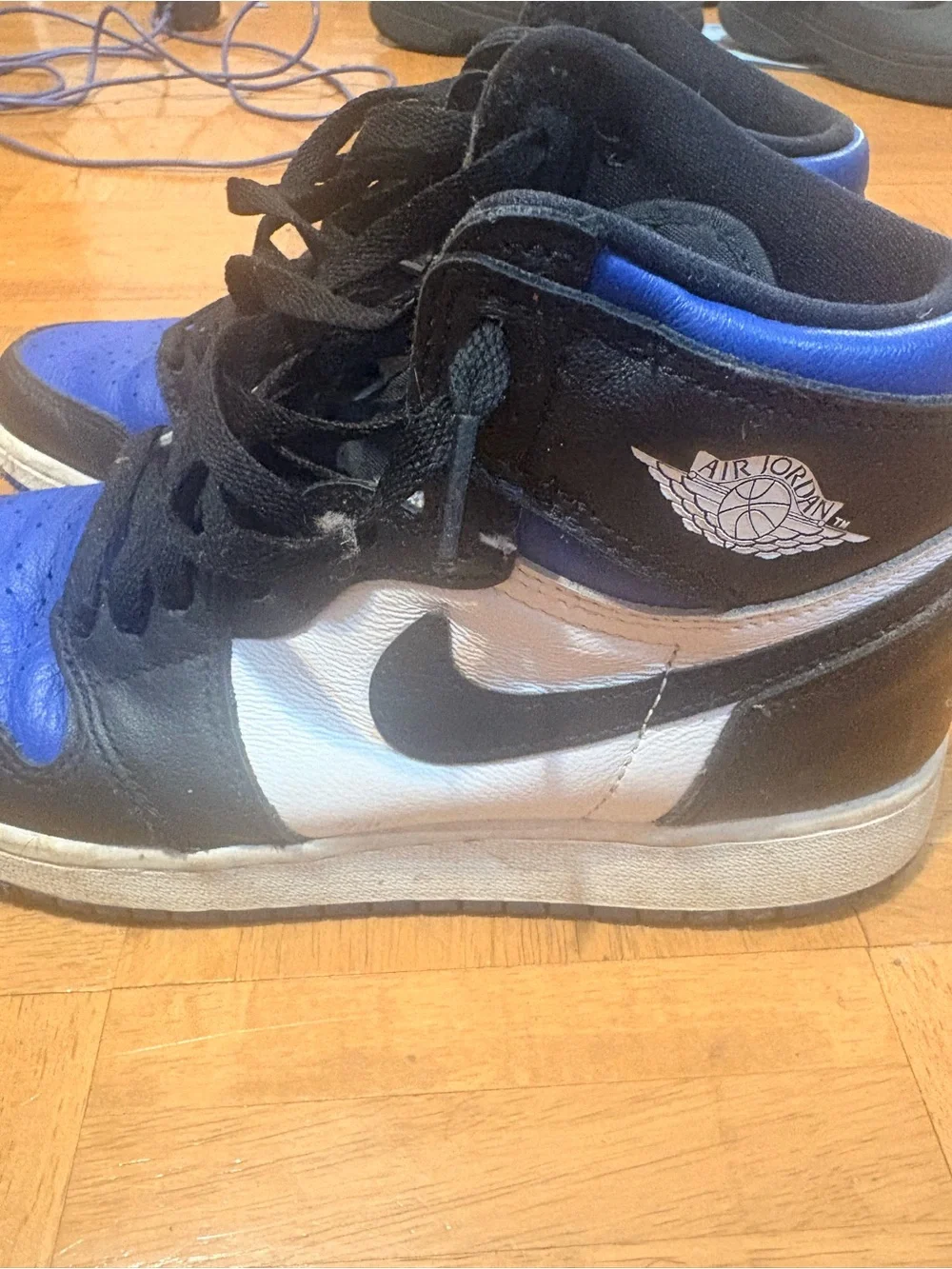 Nike High-Top Sneakers in Black & Blue